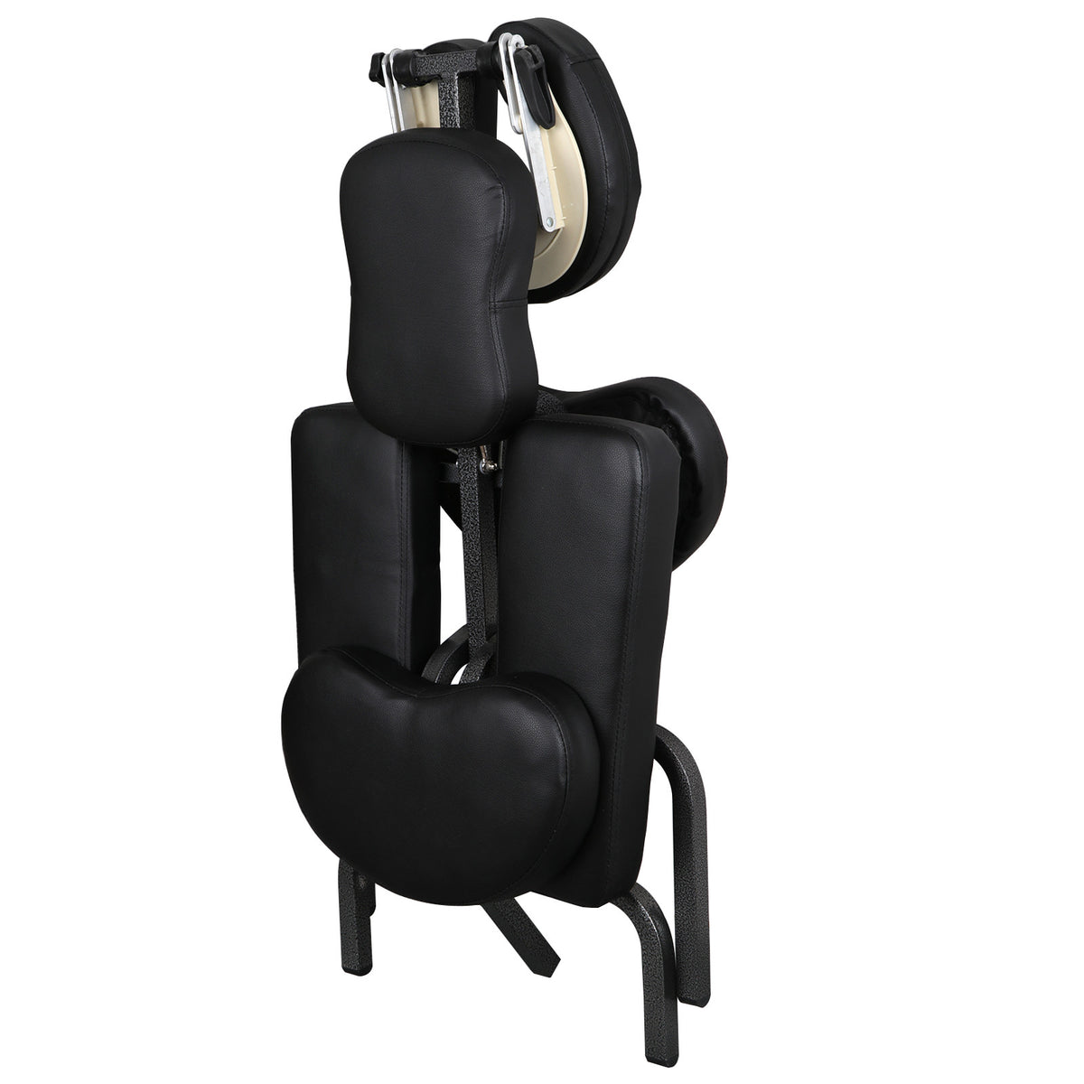 Portable Folding Massage Chair with PU Leather Padding Black
