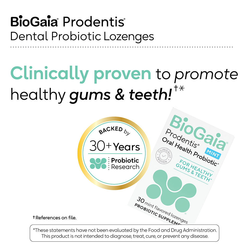 Probiotic Oral Lozenge for Gums and Teeth - Mint Flavored, 30 Count