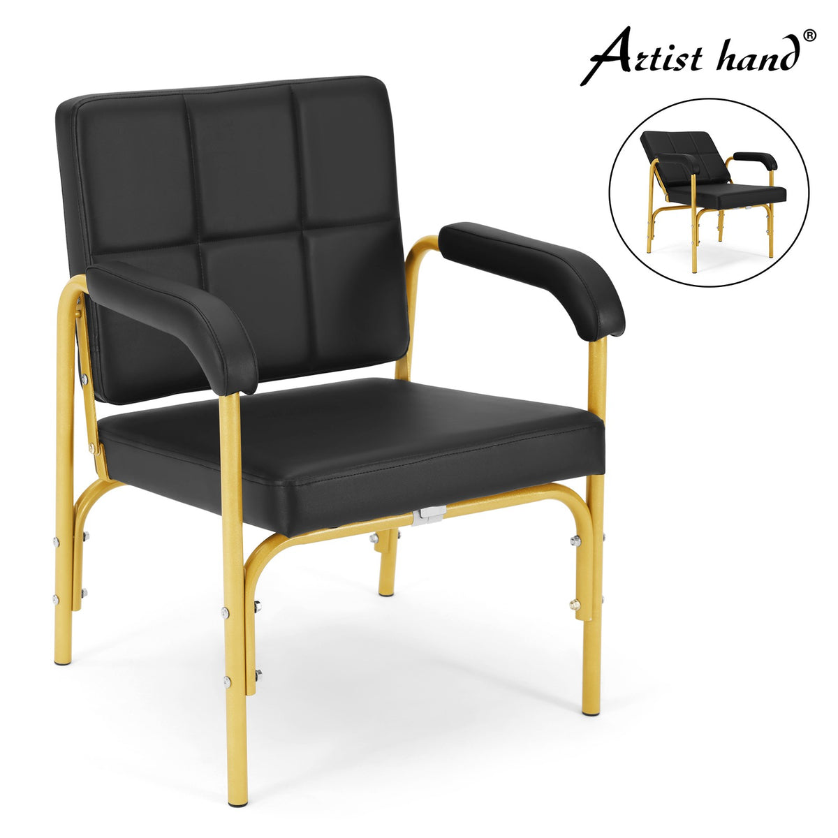 All Purpose Barber Shampoo Chair Salon Recliner with Adjustable Recline & Comfort Padding