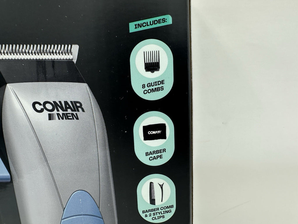 Men's Hair Clipper Kit - Complete 18-Piece Home Grooming Set with Stainless Steel Blades