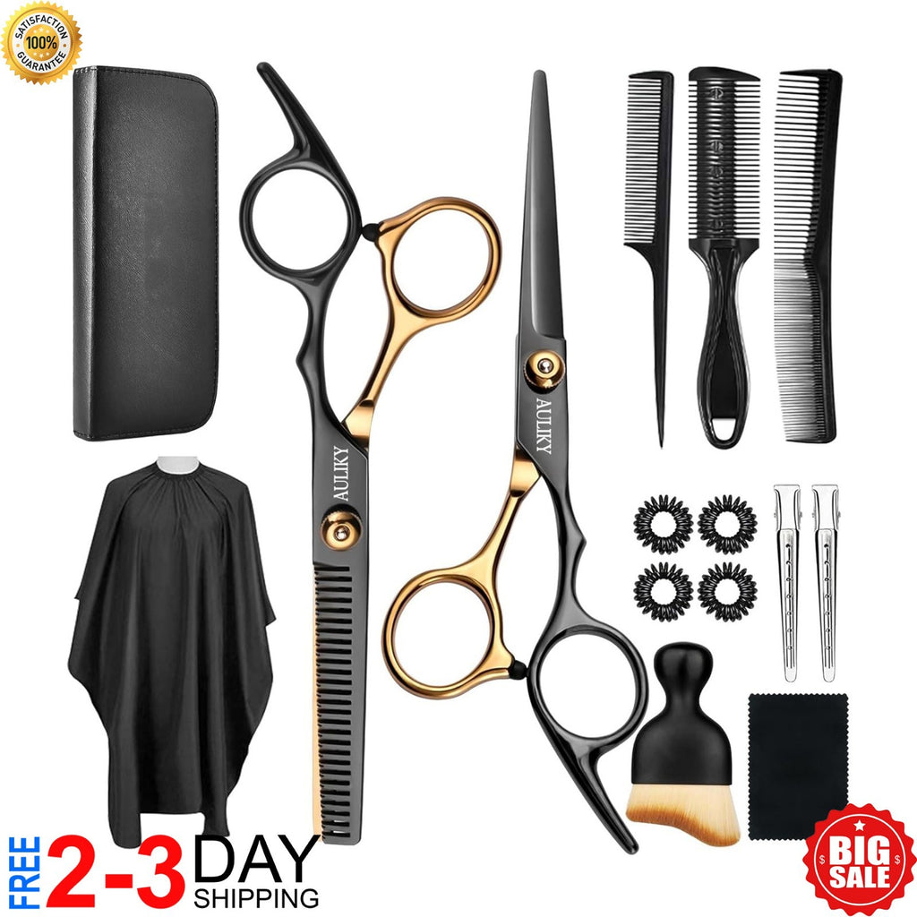 Professional Hair Cutting Kit with Scissors and Capes for Barbershop