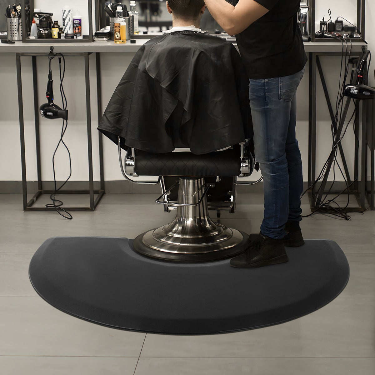 Thick Anti-Fatigue Salon Floor Mat 3x5 Feet for Hairdressing & Barber Chairs
