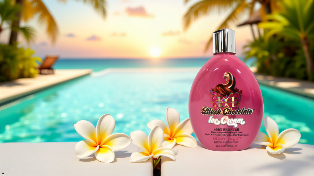 Double Dark Black Chocolate Tanning Lotion 13oz - 400X Bronzer for Deep Tan