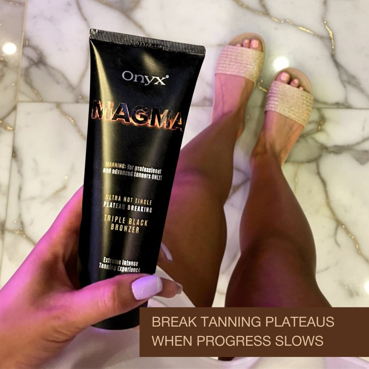 Onyx Magma Tingle Bronzing Tanning Lotion for Deep Dark Tan 8.5 fl oz