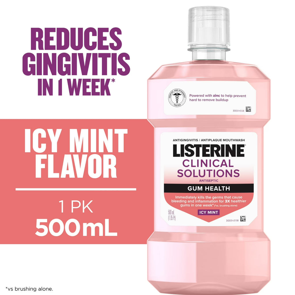 Gum Health Mouthwash - Antiseptic Oral Rinse for Gingivitis & Plaque - 500 mL