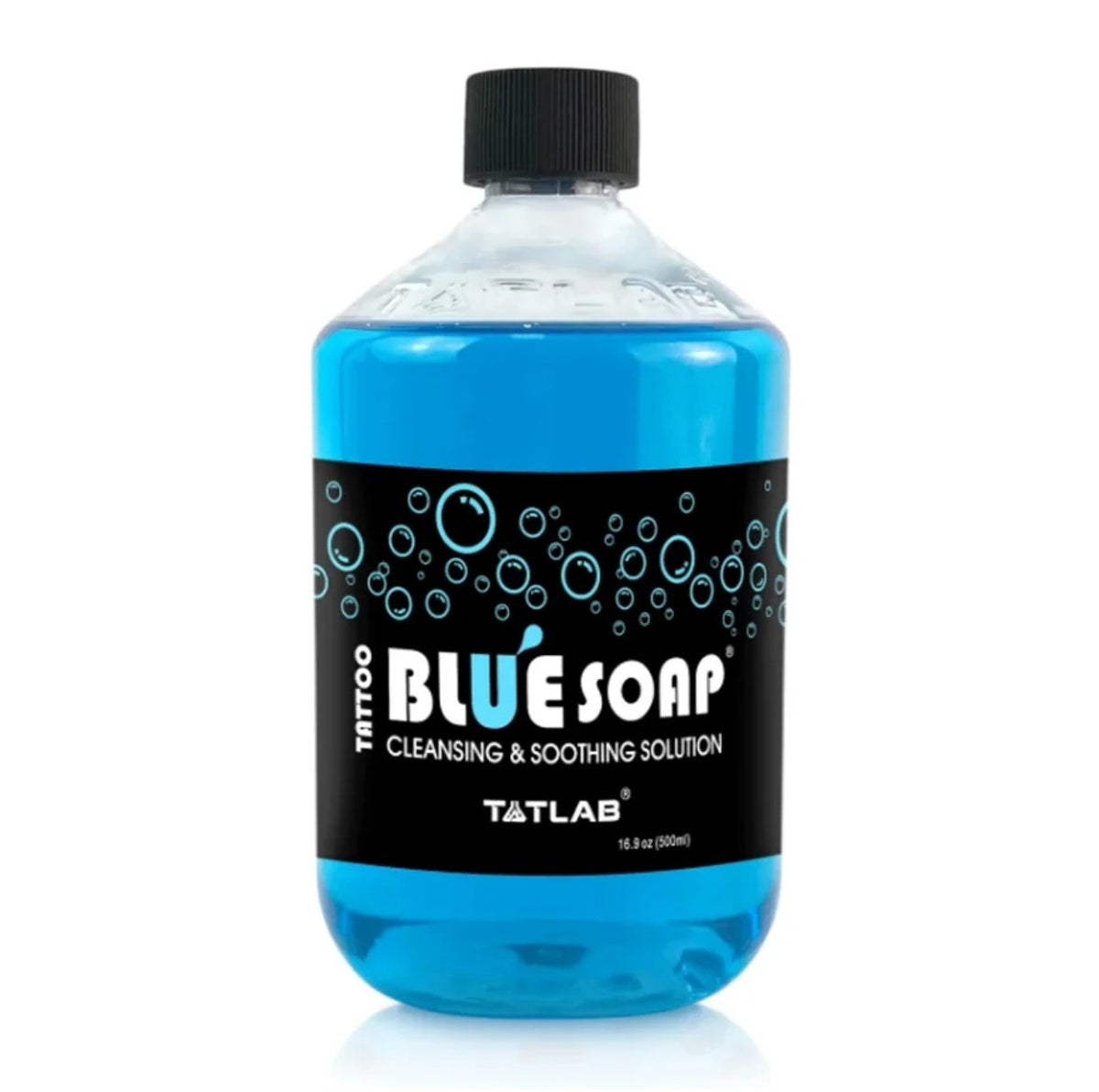 Tattoo Cleaning Solution Blue Soap 16oz with Menthol & Camphor, Concentrated Purifying & Soothing