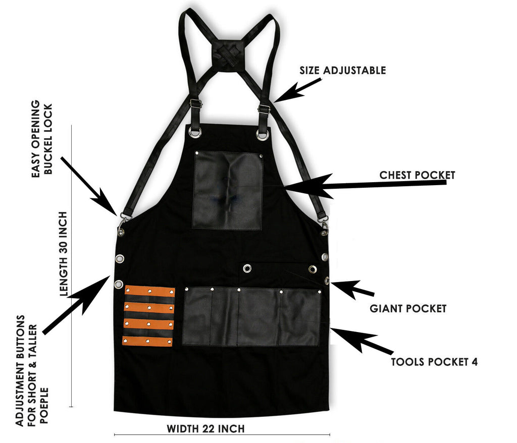 Professional Hairdresser Barber Salon Apron with Pockets - Stylish & Durable