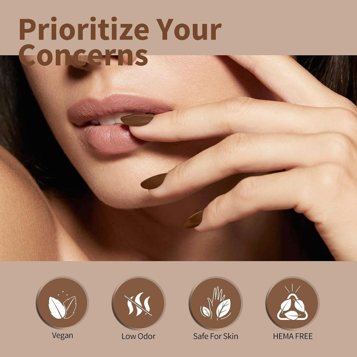 Long-Lasting Brown Gel Nail Polish for Autumn Manicures - Easy Application
