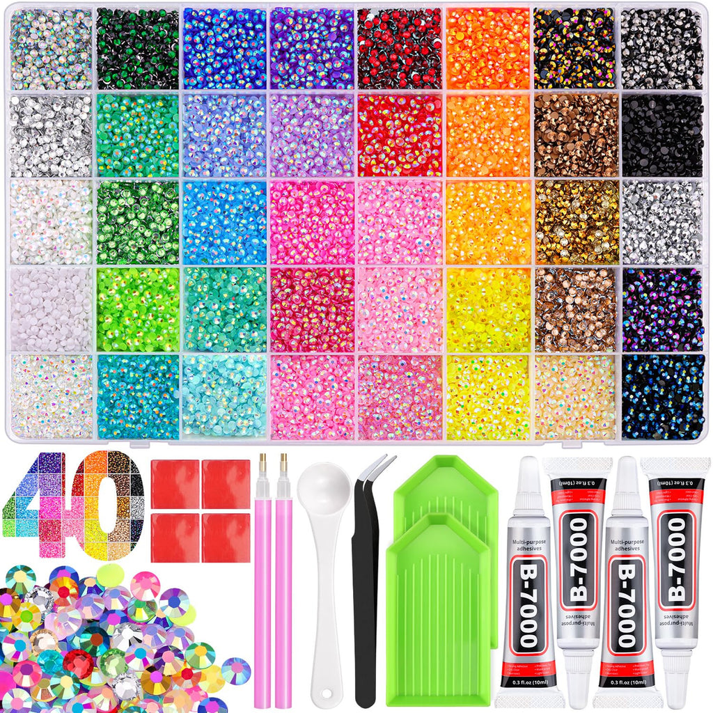 50000Pcs Rhinestone Bedazzling Kit for Crafts Jewelry Making