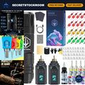 Professional Tattoo Pen Kit with 2 Batteries for Beginners - Wireless Rotary Tattoo Machine