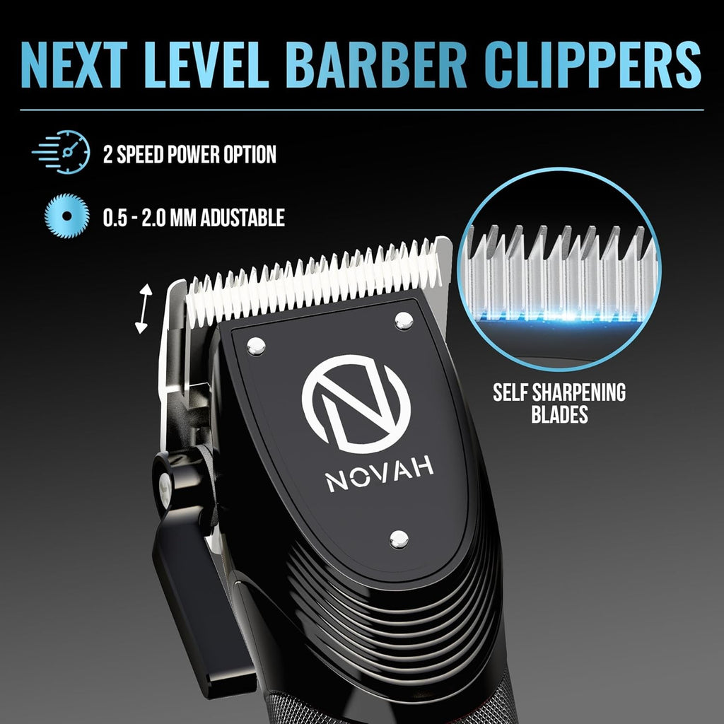 Professional Hair Clippers for Men with 23-Piece Barber Kit & Cordless Trimmer Set