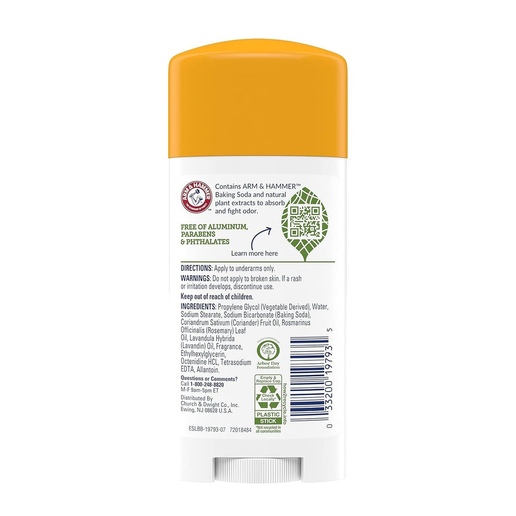 Natural Deodorant Pack of 3 - Rosemary Lavender 2.5 oz | Aluminum-Free