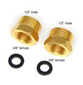 Brass Water Line Reducers for Shampoo Bowl Faucet 1/2 to 3/8 Inch Plumbing Parts