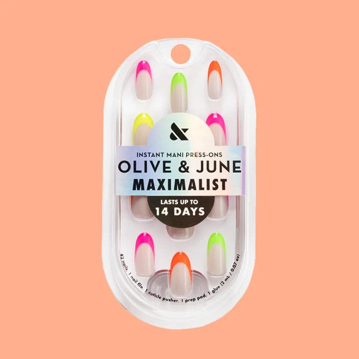 Press-On Nails Kit with Multiple Styles - Fake Nails, Nail Glue, 42 Pieces