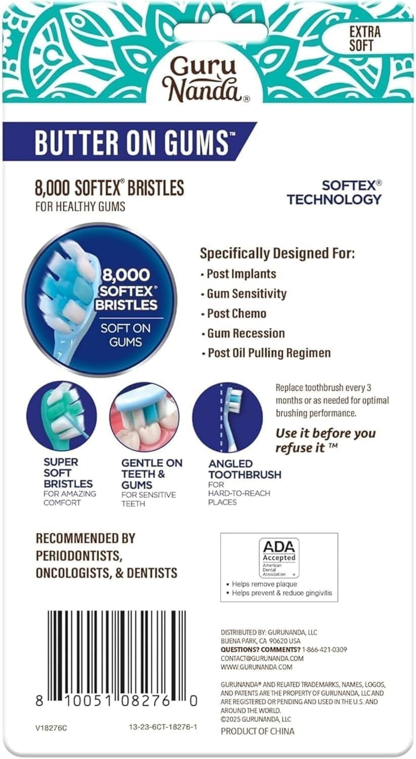 Sensitive Gums Toothbrush with Extra Soft Bristles - ADA Accepted
