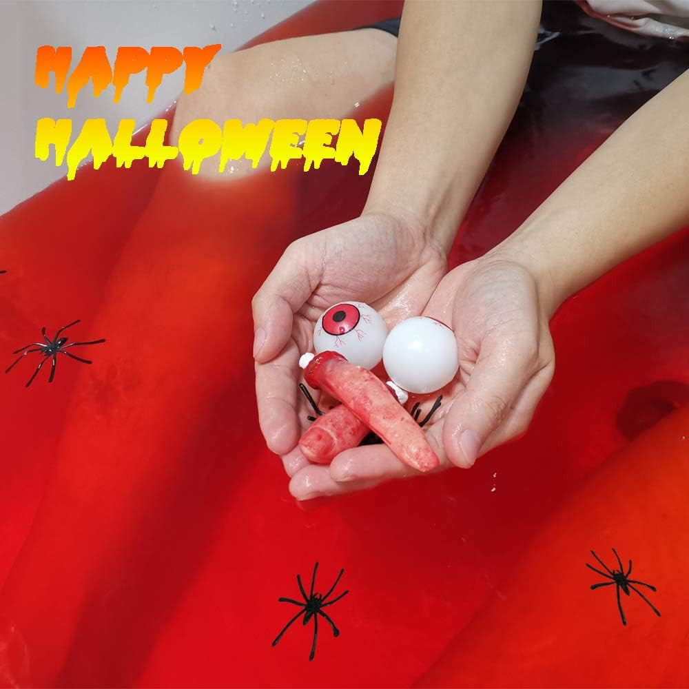 Halloween Bath Bombs Set of 3 Red Spooky Themed Bath Additives for Halloween Decor