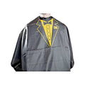 Barber Tuxedo Cape for Hair Styling & Salon Use - Black & Gold