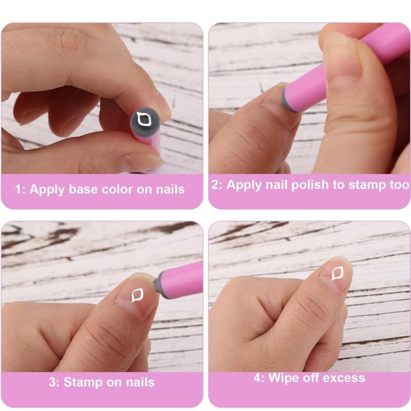 DIY Nail Art Stamp Pen Set for Girls and Women - Multiple Sizes