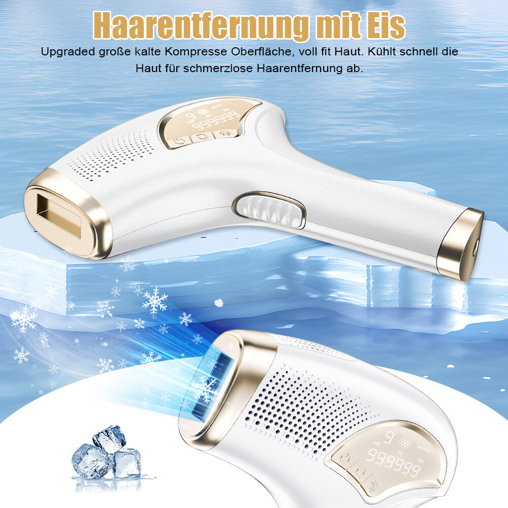 3-in-1 Ice Cooling Laser Hair Removal Device Painless & Permanent