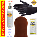 Bronze Self Tanning Lotion with Mitt and Gloves - 8 oz Multiple Shades