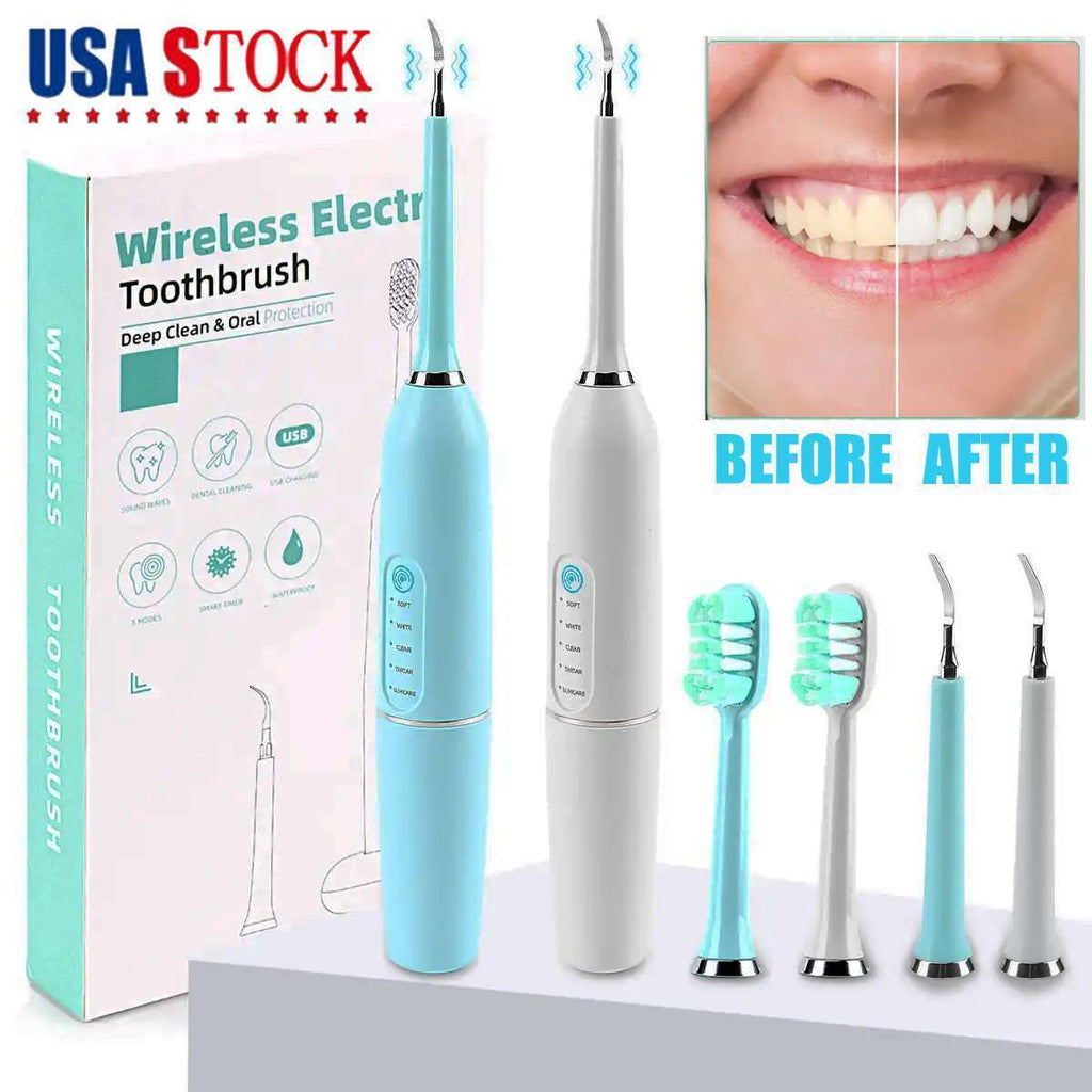 Wireless Electric Toothbrush Flosser Set with 5 Modes and Water Jet