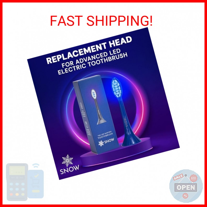Electric Toothbrush Replacement Heads with Soft Bristles & Blue LED Light