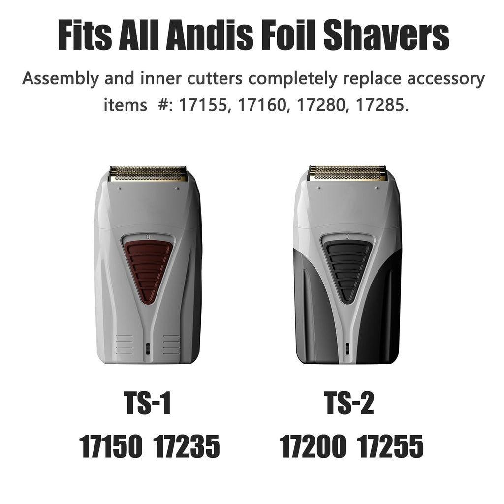 Replacement Foil and Cutter Set for Andis Pro Shaver TS2 17200 - 2PCS