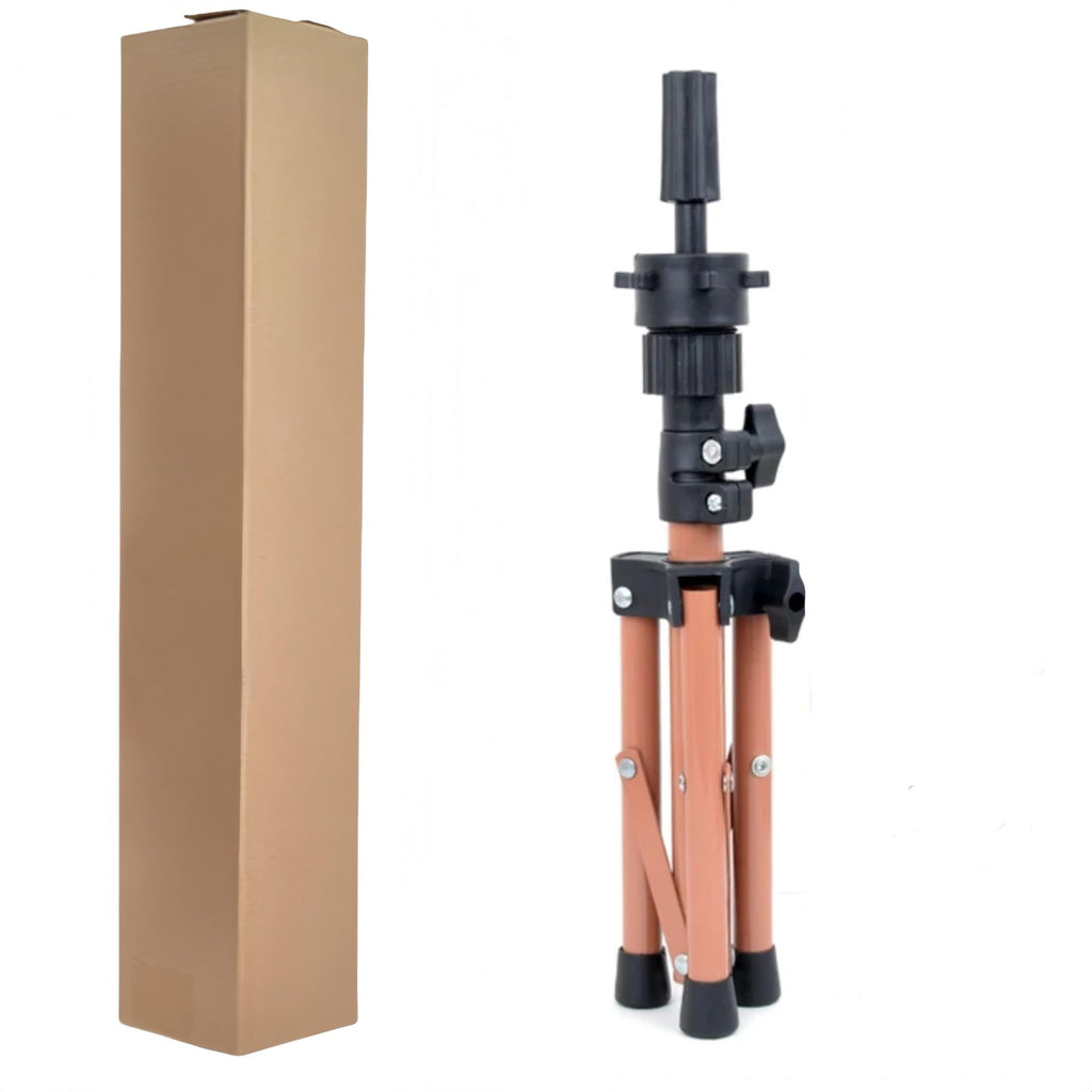 Adjustable 25-Inch Wig Mannequin Head Stand Tripod for Hat and Wig Display