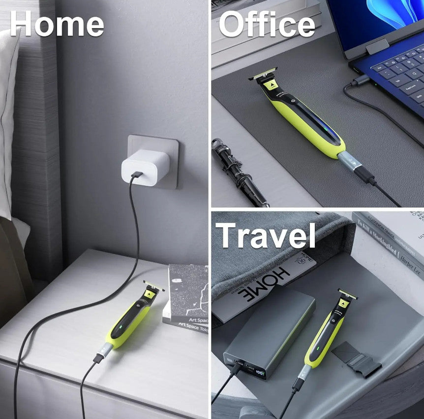 USB-C Shaver Adapter Converter for Philips OneBlade Travel Charger
