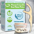 Eco-Friendly Plant-Based Floss Picks - 220 Count, Shred-Resistant Double Thread