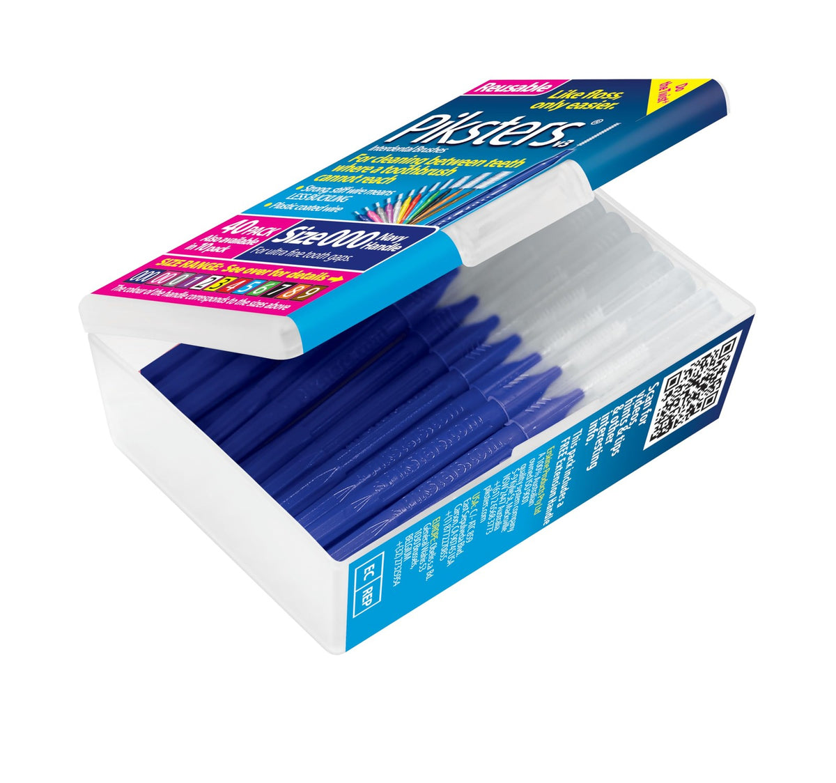 Interdental Brushes 40 Pack Size 000 Soft Bristles for Tight Teeth Gaps