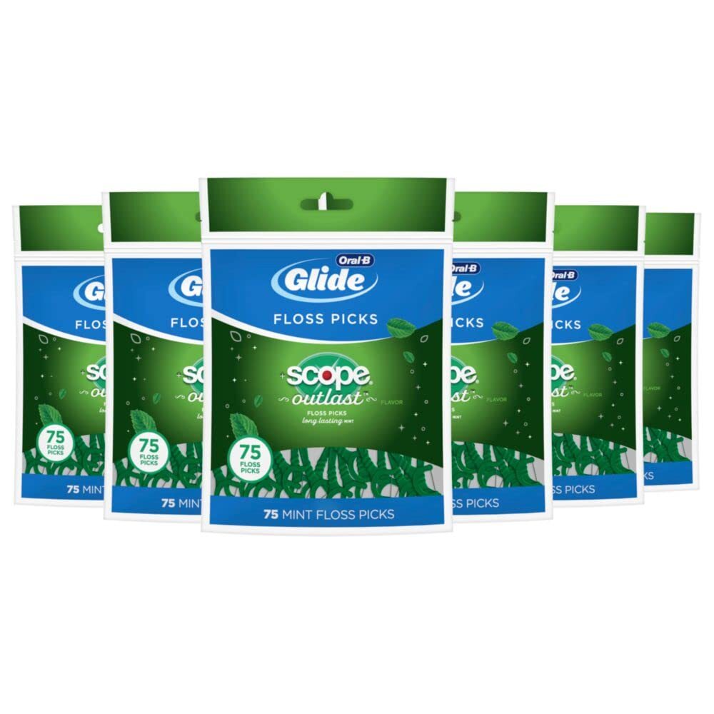 Dental Floss Picks 450 Count - Easy Clean Floss with Scope Outlast Flavor