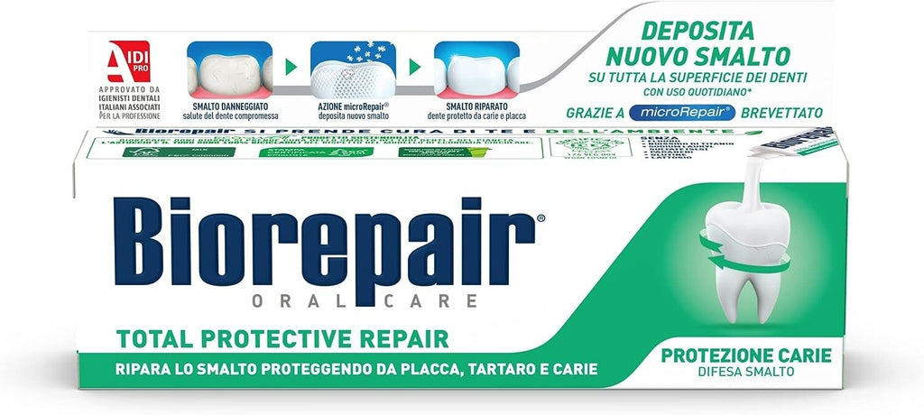 Biorepair Total Enamel Repair Toothpaste - Microrepair, Fluoride-Free, Pack of 2.5 Fl oz