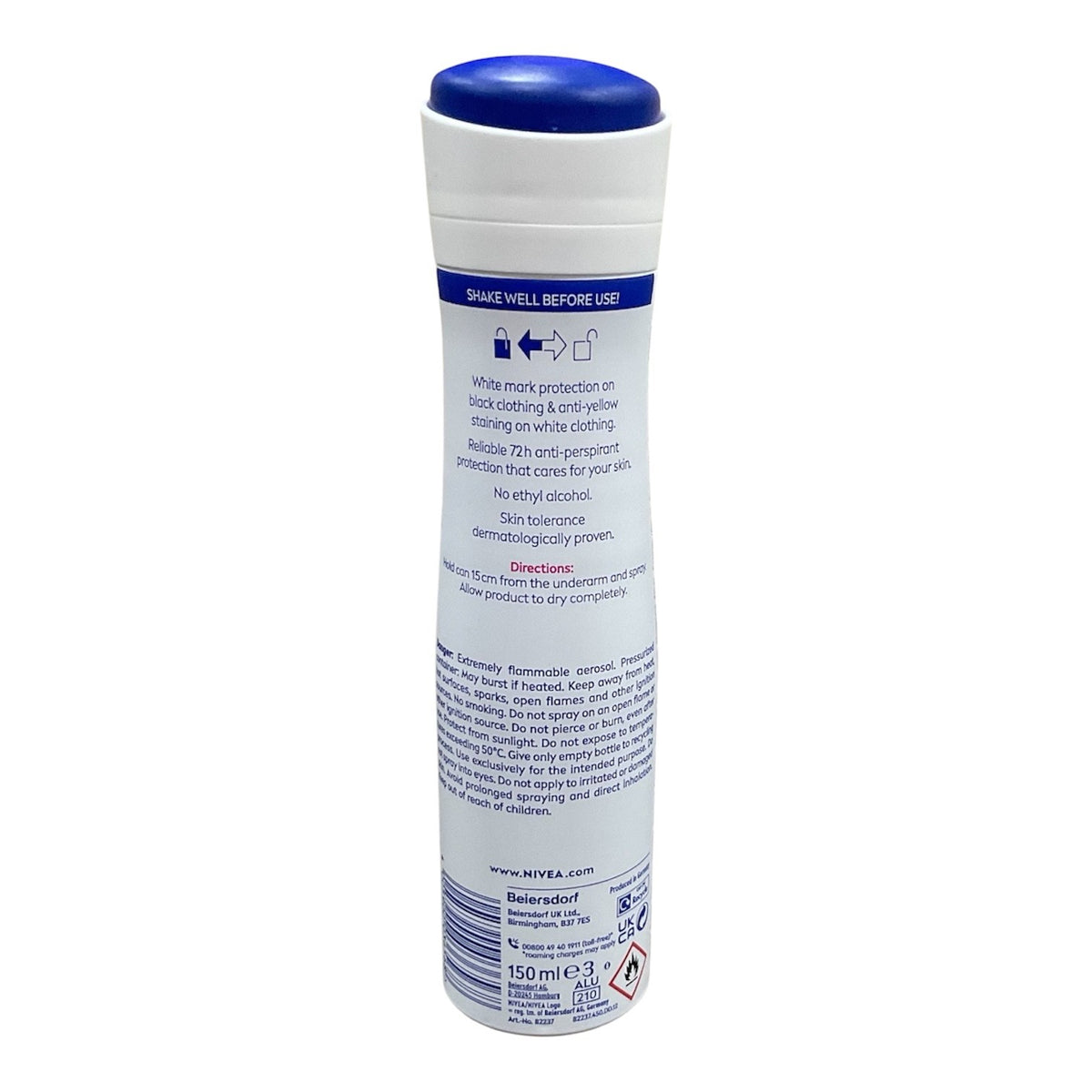 NIVEA Black & White Invisible Clear Anti-Perspirant Deodorant Spray 72H 6-Pack