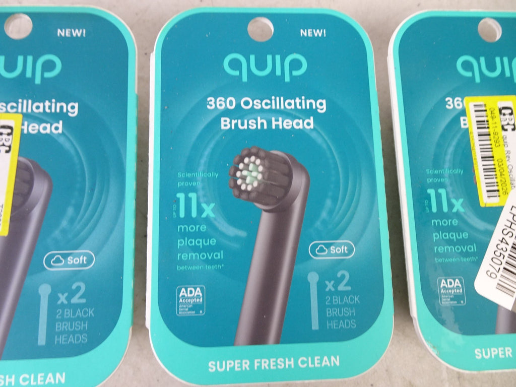 Pack of 6 Replacement Heads for Oscillating Toothbrush - Quip Compatible