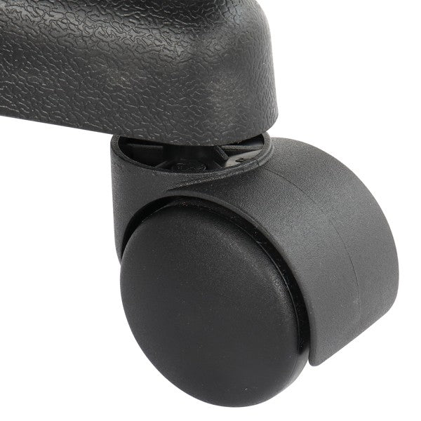 Adjustable Salon Stool with Wheels 360° Swivel Spa Chair Black