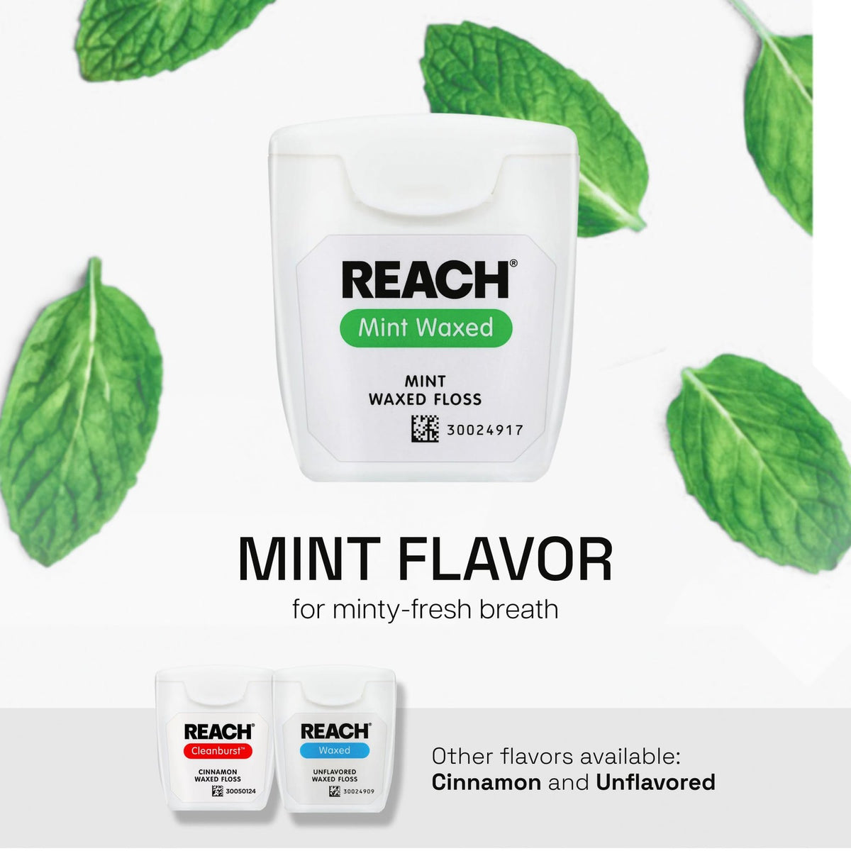 Waxed Mint Dental Floss - Shred Resistant, Plaque Remover, 165 Feet