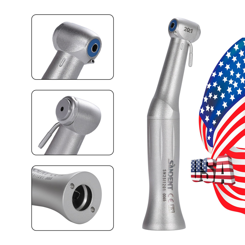 Dental Implant 20:1 Reduction Low Speed Contra Angle Handpiece Push Button SG20