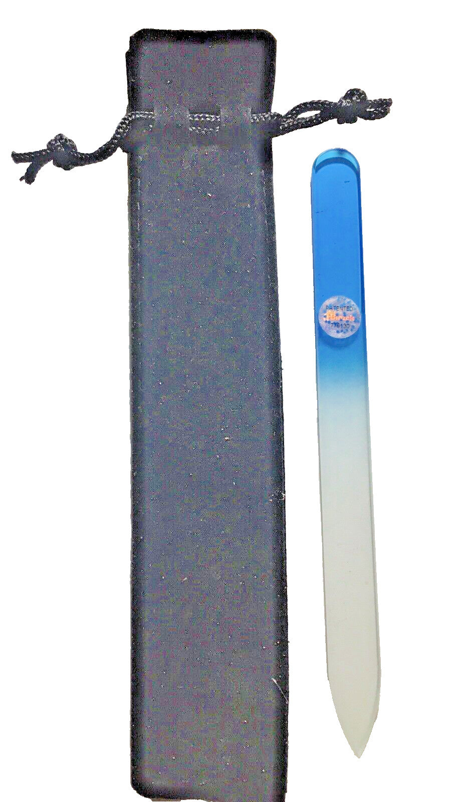 Set of 4 Czech Blue Tempered Crystal Nail Files with Hologram & Serial Number