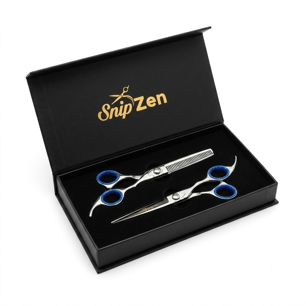 Professional Hair Scissors Set - 6 Inch Japanese Steel Thinning & Cutting Shears for Salon & Home