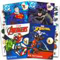 Temporary Superhero Tattoos for Kids Bundle – 100 Pcs & DC Mix