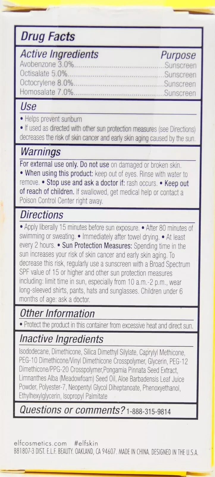 E.L.F. SunTouchables Invisible Sunscreen SPF35 Full Size