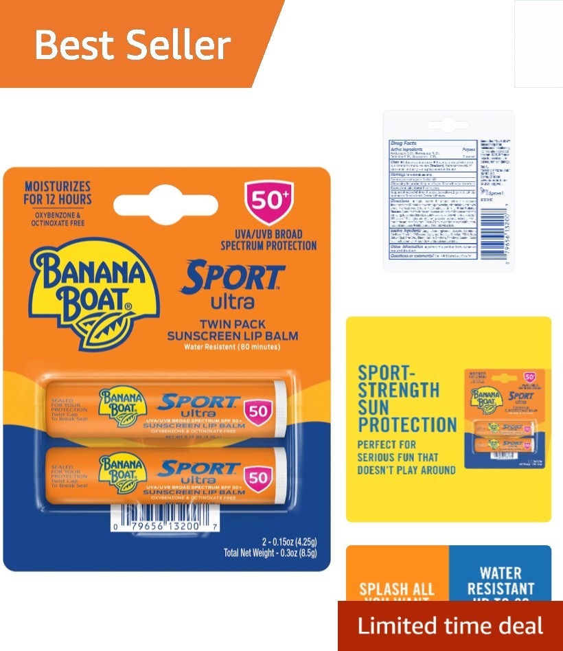 Water Resistant SPF 50 Lip Balm for Outdoor Sports and Activities