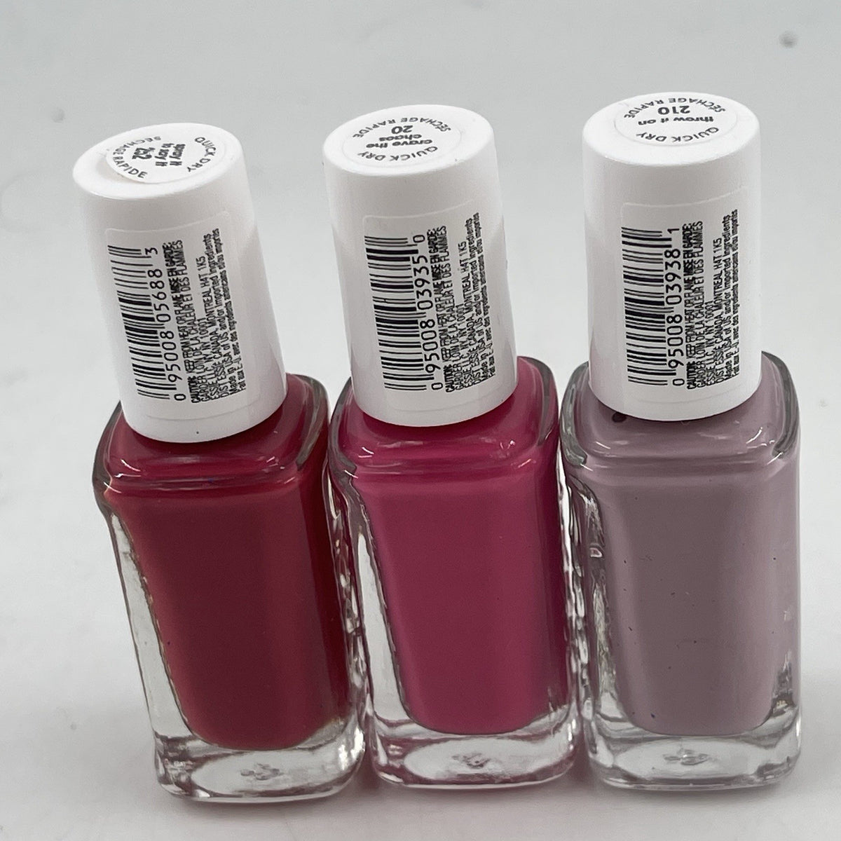 Quick Dry Nail Polish Set - 3 Assorted Lacquers for Nail Art & Manicure