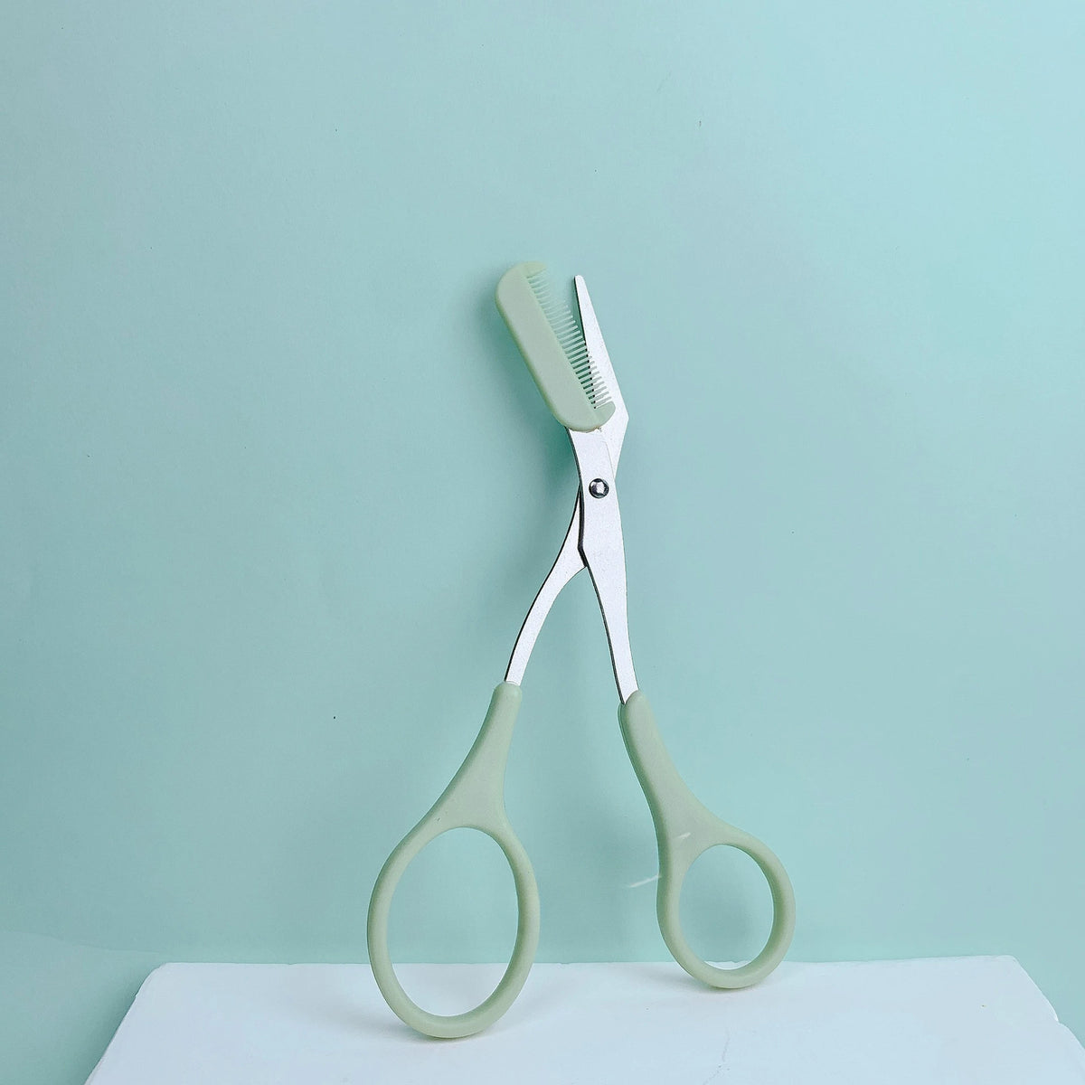 Eyebrow Trimming Scissors with Comb - Stainless Steel Grooming Tool
