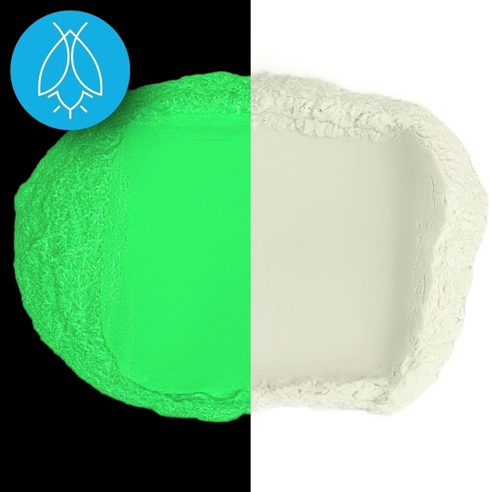 Glow in The Dark Pigment Powder - 30g Fluorescent & Neutral Colors for Art & Crafts