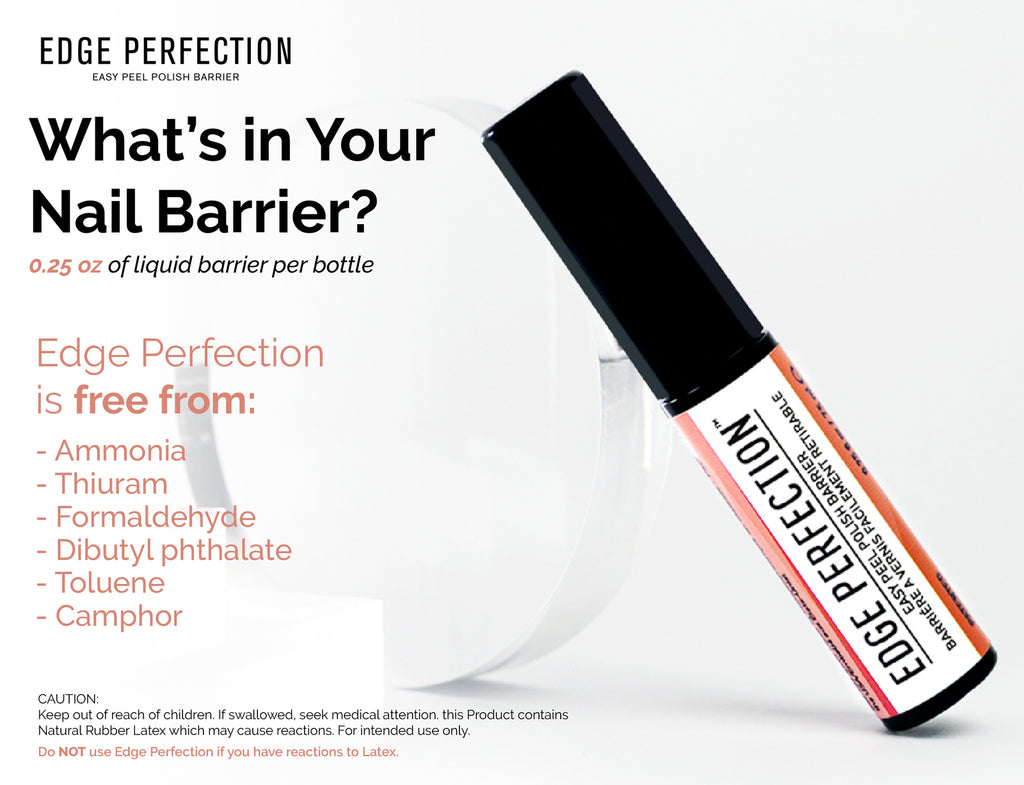 Nail Art Peel Off Barrier - Latex Protectant for Manicures, 0.25 Fl Oz with Fine Brush