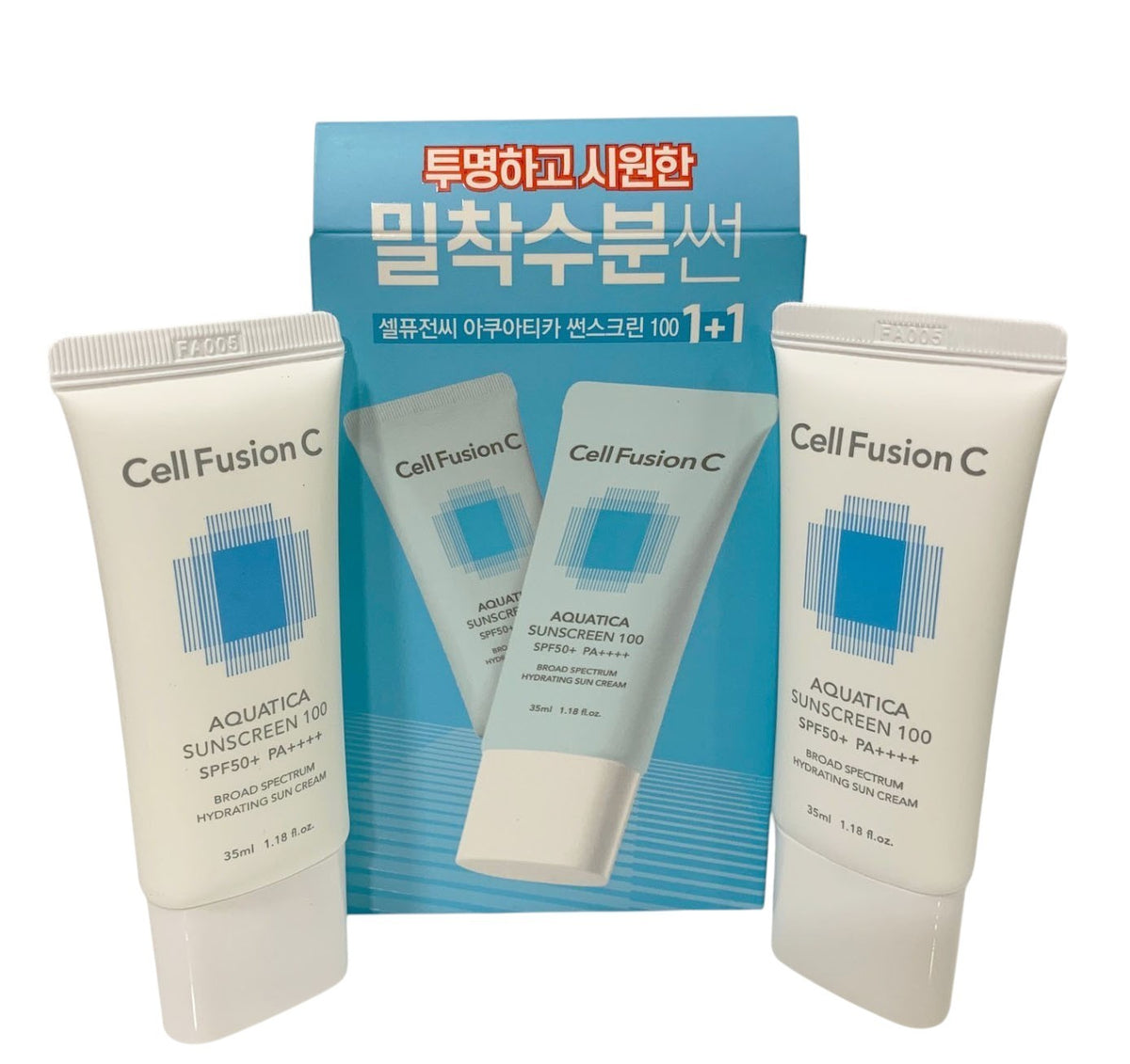 Cell Fusion C Aquatica Sunscreen SPF 50+ Hydrating Sun Cream Set of 2