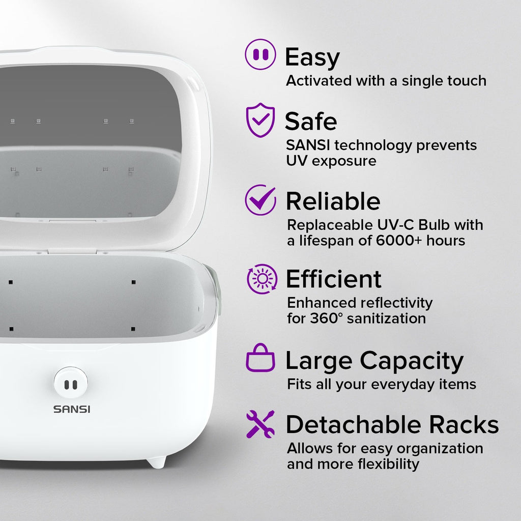 UV Light Sanitizer Box 15W UVC Disinfection Device for Baby and Family