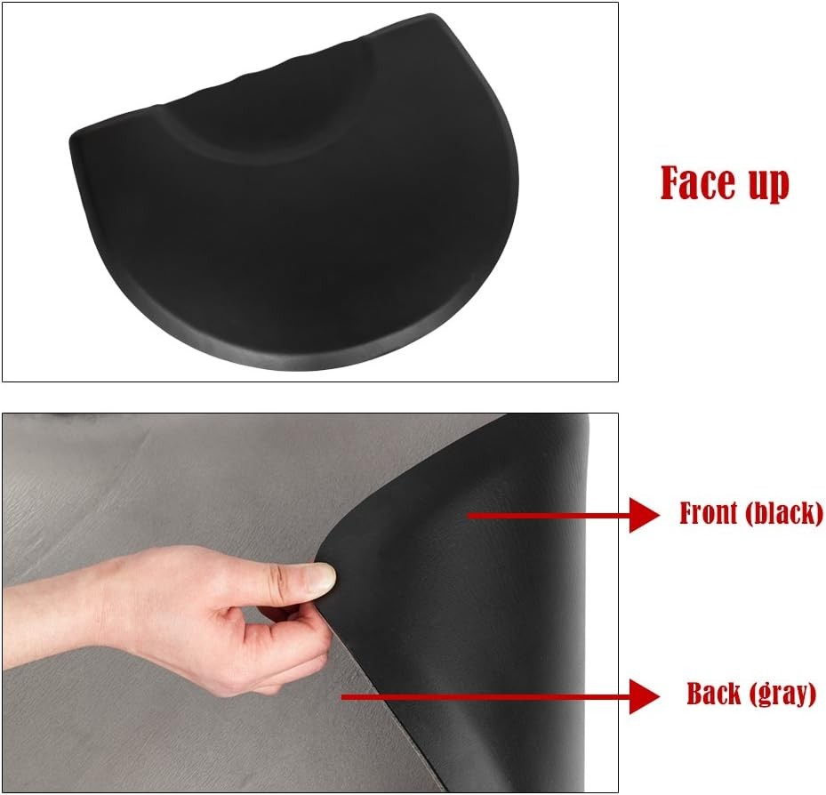Extra Thick 1-Inch Salon Anti-Fatigue Floor Mat 3ft x 4ft Non-Slip Black